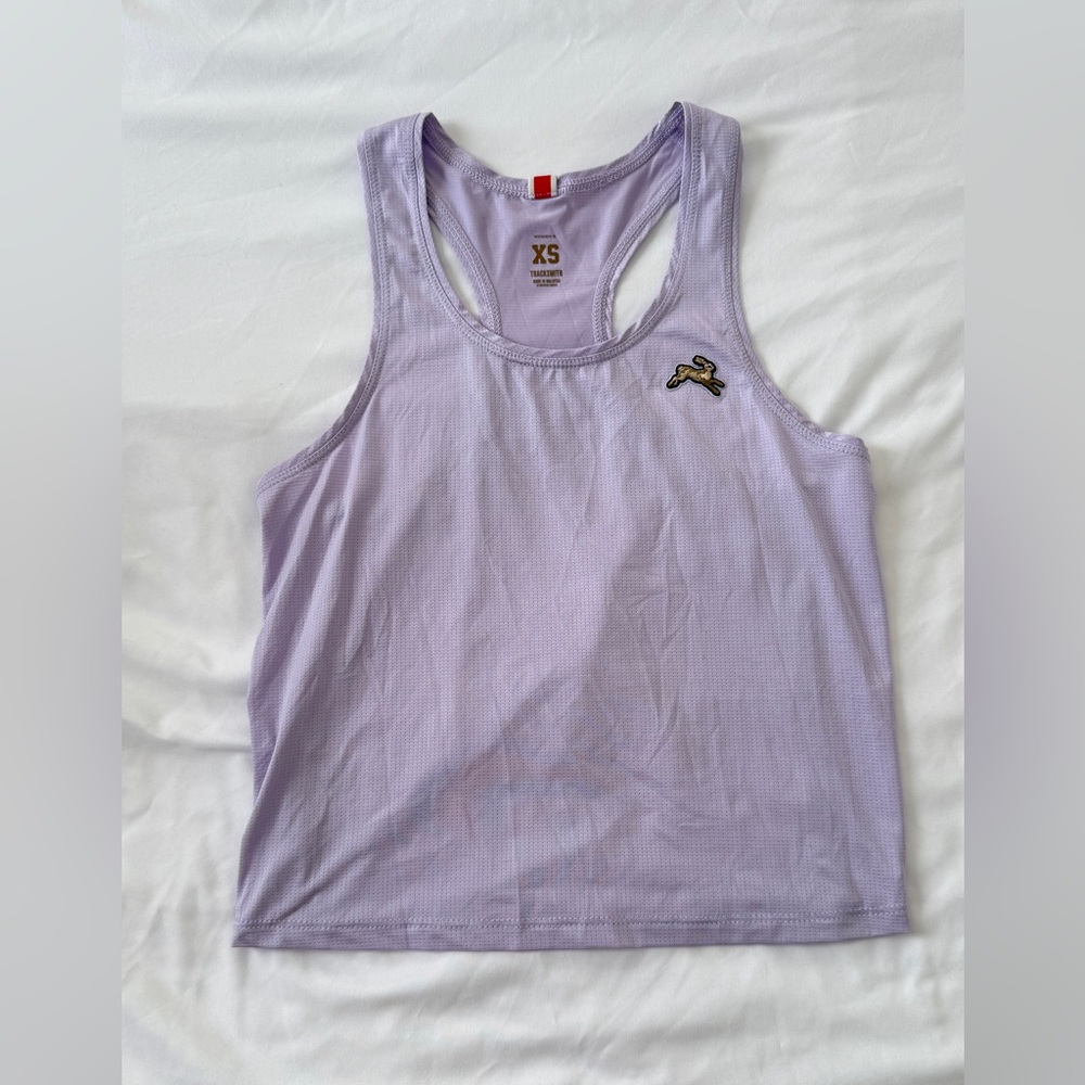Tracksmith Lavender Ribbed Racerback Tank Top - Picture 2 of 2
